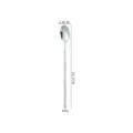 Stainless steel long handle mixing spoon with textured grip, 20.7cm length, kitchen tool. - Ice Spoon (304 Steel Mirror)