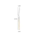 Stainless steel bamboo handle dessert knife, creative acrylic flatware, 16.5cm length. - Off-White - Butter Knife