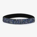 Blue glitter elastic waist belt, stylish sparkle stretch cummerbund for dresses and shirts. - Mixed Color / 70cm
