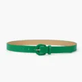 Green women thin belt round buckle faux leather simple casual style for jeans dresses daily wear - Green