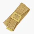 Casual woven straw belt for women with square buckle dress waist cinch accessories - Total Length 102cm / Khaki