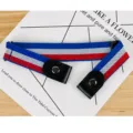 Elastischer nahtloser Gürtel mit Streifen für Damen und bequeme Jeans im Alltag. - Rot/Weiß/Blau