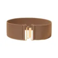 Women wide elastic belt autumn winter fashion casual waist cincher for dress coat accessory - 75cm / Khaki