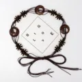Boho πλεκτή ζώνη σχοινιού με ξύλινους κρίκους και χάντρες, κομψό καλοκαιρινό αξεσουάρ μέσης. - Ήλιος και Σελήνη Καφέ