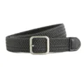 Elastic woven belt for men and women stretch braided casual trousers belt with metal buckle - Length 107 Width 3.3 / Dark Gray