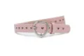 Pink heart cutout fashion belt for kids and women, sweet style jeans dress decorative belt. - 110 * 2.3cm / Pink
