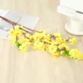 Artificial yellow plum blossom flower branch simulation flower home wedding decor main image 1pc - Peach Blossom / Yellow