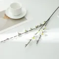 Branche de fleurs de prunier artificielle blanche tige florale fausse salon décor variante - Blanc