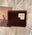 Cozy dark brown knitted winter scarf, soft fleece texture for women fashion daily wear. - Coffee