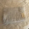 Korean style winter warm knitted fringed solid color scarf cozy fashion cozy accessory for women - Oatmeal