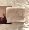 Beige ribbed knit scarf soft warm winter woolen neck wrap for women fashion cozy daily wear. - Beige