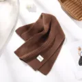 Brauner geflochtener Winterschal, kuscheliger warmer Wollschal für Damen im Alltag. - Braun