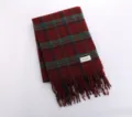 Sciarpa classica quadri rosso verde inverno effetto cashmere frange retro calda donna - Plaid Rosso Giuggiola