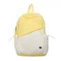 Korean style casual nylon backpack lightweight contrast color school bag for daily travel - L / Yellow