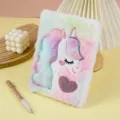 Quaderno A5 Unicorno Peluche Carino Diario Soffice Rigato Regalo per Studentesse Ragazze - A5 / Tie-dye Chiaro