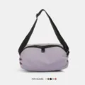 Women sports crossbody bag, casual lightweight shoulder bag with zipper and adjustable strap. - Purple