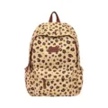 Zaino da donna con stampa leopardata grande capacita borsa casual per la scuola chic - Marrone