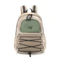 Casual canvas backpack for women and men, stylish daily daypack for travel and school. - Khaki