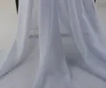 White chiffon bridal wedding shawl lightweight sheer bolero shrug cape for dress variant - Dresses / 130cm Shoulder to Hem / White