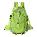 Bright green outdoor hiking backpack with large capacity, lightweight and durable for travel. - Green