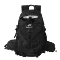 Black outdoor mountaineering backpack, large capacity travel hiking sports daypack for men and women. - Black