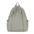 Minimalist grey canvas backpack casual daily school travel bag lightweight chic style - Gray