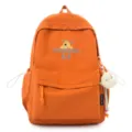 Korean style women backpack, large capacity travel school bag, cute dog print orange daypack. - Single Bag / Orange