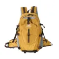 Yellow outdoor hiking backpack with breathable straps and large capacity for travel. - Yellow
