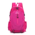 Outdoor large capacity hiking backpack lightweight sports travel daypack for men and women - Rose Red