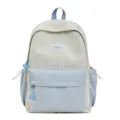 Cute Japanese style sweet school backpack in cream and light blue with stars, lightweight travel bag. - Single Bag / Blue