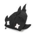 Cute black shark shoulder bag for men and women, fun novelty casual travel backpack. - Black