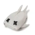 Cute white shark shoulder bag for men and women, trendy casual travel backpack, kawaii. - White