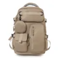 Large capacity casual multi-pocket backpack versatile travel school bag for students - Khaki