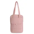 Pink Quilted Tote Bag Commuter Shoulder Bag Multi Compartment Laptop Tablet Protection - Pink