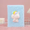 Bonita libreta A5 de felpa con diseño de unicornio 3D, cubierta suave para notas diarias. - Estilo 2 / A5
