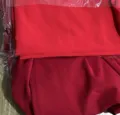 Rotes Stoffaccessoire oder abnehmbare Kragenkomponente für mittelalterliche Lolita-Mode. - Schulter bis Saum 115cm / Burgunderrot