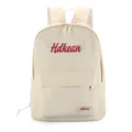 Casual beige backpack for women, stylish college style school bag for daily commute and travel. - Off White