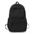 Casual black backpack for students lightweight school bag stylish daypack for daily travel - Single Bag / Black