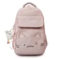Cute pink cat backpack Japanese school bag for teen girls travel casual daypack - Single Bag / Pink