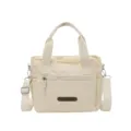 Casual nylon crossbody shoulder bag for women, large capacity minimalist tote purse. - Light Camel