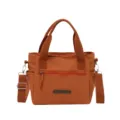 Casual nylon crossbody shoulder bag for women, large capacity minimalist tote handbag daily use. - Orange