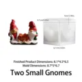 Silicone mold for handmade gnome candle holder resin casting DIY craft home decor accessory - Two Gnomes