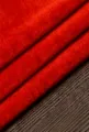 Red velvet fabric swatch detail, soft texture and rich color for custom costume making. - Free Size (Thickened Velvet) / Red