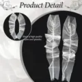Détails de manches en tulle blanc froncé, tissu de gants de mariée extensibles gros plan - Taille unique / Blanc