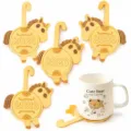 2026 cartoon pony coaster creative silicone cup mats cute animal desk decor heat resistant - 11