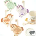 Silicone cute horse cup mat detail, hanging design with 2026 pattern, perfect desk decor. - 13