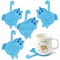 Cute blue silicone unicorn cup mats 2026 new design heat resistant drink coasters for home kitchen. - 18
