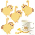 Cute cartoon unicorn silicone cup coaster with hook design, perfect for home and office desk. - 22