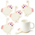 Cute silicone unicorn cup coaster creative cartoon pony mug mat for office and home decor - 24