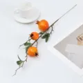 Jolie branche de grenade artificielle fruits baies décoration maison salon vacances - Grenade à 3 Têtes / Jaune